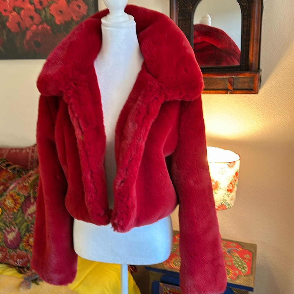 Band of the Free Fabulous Red Fluffy Fur! Valentines Day!